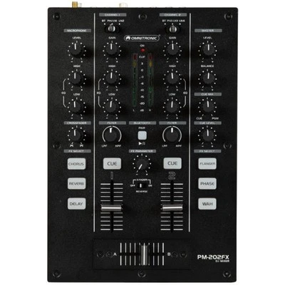 OMNITRONIC PM-202FX 2-Kanal-DJ-Mixer mit Filter FX und Bluetooth | Neu - Bild 1 von 4