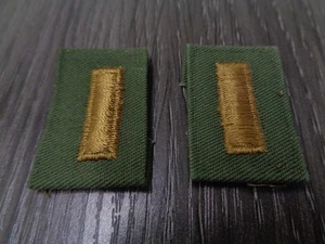 PARCHE MILITAR COSER PARA UNIFORME CONJUNTO 2 BARRAS ENS / O1 EE. UU. AZUL MARINO OD VERDE PARA BDU - Imagen 1 de 5