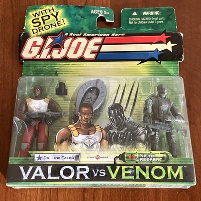 GI Joe Valor vs Venom Dr. Link Talbot Night Creeper Action Figure 2-Pack 2004 - Image 1 of 2