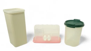 Tupperware Cheese Cracker Keeper, FridgeSmart Container & Modular Mates Shaker - Picture 1 of 21