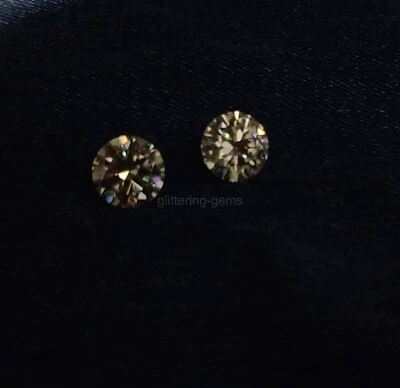 2 Ct Certified CVD Loose White Color Diamond Pair Round Cut VVS1 Gemstone 5MSG - Image 1 of 4