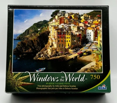 Windows to the World “RIOMAGGIORE” 750 pc Jigsaw Puzzle Italy Seaside Village - Image 1 of 4