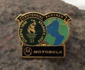 1996 Olympic Summer Games Atlanta USA Motorola Electronics Sponsorship Pin Badge - Picture 1 of 2