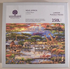 WENTWORTH 250 LARGE Pieces Wooden Jigsaw Puzzle WILD AFRICA 1140012 510 x 360mm - Picture 1 of 5