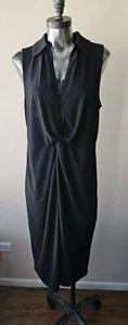 Michael Kors Women's NWT Ruched Sleeveless Black Dress Size Large. - Picture 1 of 5