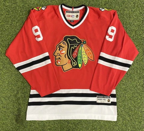 CCM Chicago Blackhawks Bobby Hull Heroes Of Hockey Stitched Jersey Medium NHL Cover