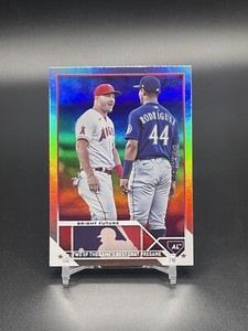 2023 Topps Update #US132 Mike Trout/Julio Rodriguez Bright Future Rainbow Foil