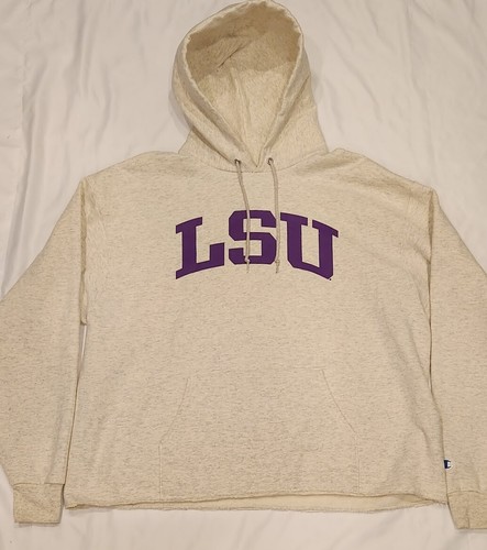 OFF WHITE Felpa con cappuccio donna Champion LSU Tigers taglia XL