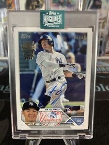 Anthony Volpe 2024 Topps Archives Active Signature Series Autograph #/38 Yankees