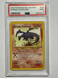 2002 Pokemon Neo Destiny - Shining Charizard #107 PSA 9 MINT (1) - Picture 1 of 2