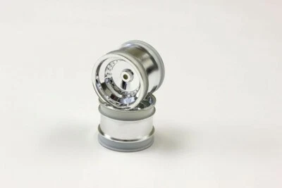 KYOSHO SCORPION 2014, 2 x REAR SHINNY CHROME WHEELS, RIMS, (2PCS), SCH002CM - Image 1 of 3