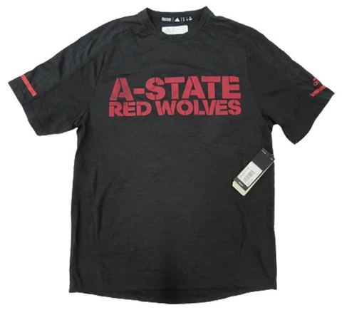 New-Minor-Flaw Arkansas State Red Wolves Mens Sizes S-M Climalite Adidas Shirt Cover