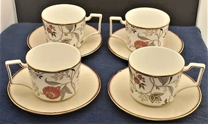Set of 4 Wedgwood Pashmina Cup & Saucer Sets - Picture 1 of 6