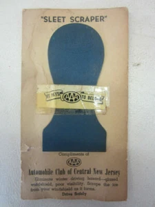 AAA Auto Club of Central NJ Old  Ad SLEET SCRAPER Orig Packaging Ice Snow - Picture 1 of 6