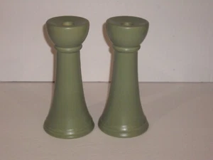 Pfaltzgraff Naturewood Tall Candle Holders 1 pair Undecorated Made in the USA - Picture 1 of 3