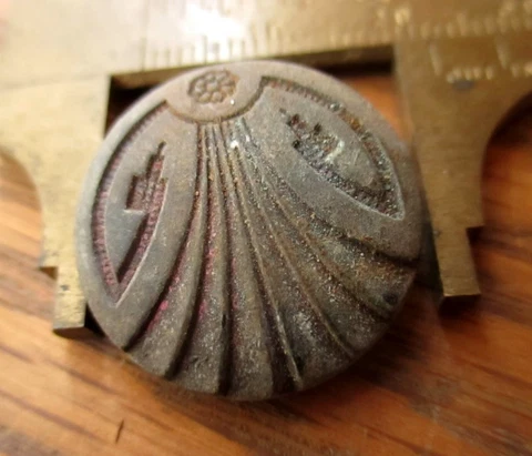 Antique Vtg 20mm  Metal Dress Jacket Shirt button Shank Cover