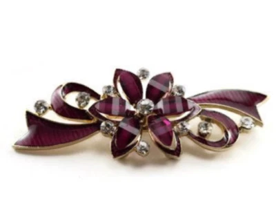 Ciruela - Cierre de rana púrpura / Cierre de costura / Cierre de estrás de metal / Cinturón  Foto 1 de 4