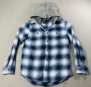 Place Boys Hooded Flannel Shirt Size L (10-12) - Picture 1 of 3