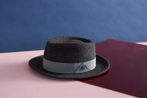 Dasmarca JAMES melange wool felt wide brim fedora hat - Picture 1 of 21