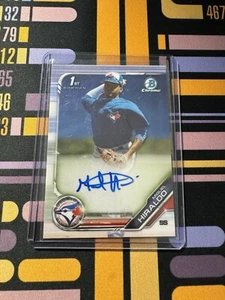 2019 Bowman Chrome #CPA-MH Miguel Hiraldo 1st AUTO Rookie Blue Jays - Picture 1 of 2