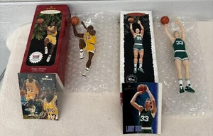 2ct HALLMARK KEEPSAKE ORNAMENT 1997 MAGIC JOHNSON  & LARRY BIRD HOOP STARS - Picture 1 of 5