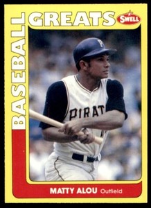 1991 SWELL BASEBALL GREATS - #2 MATTY ALOU PITTSBURGH PIRATES