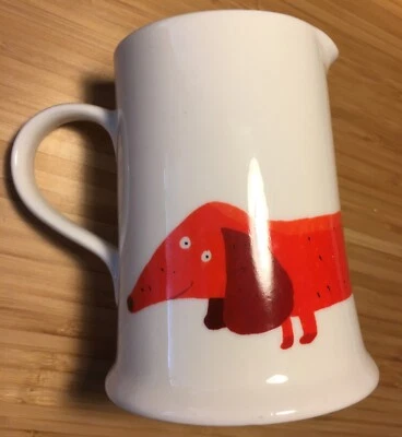 Jarra/crema blanca Fenella Smith Dachshund diseño británico Foto 1 de 4