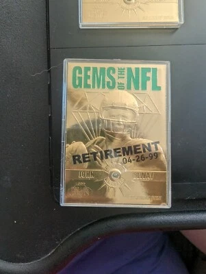 1997 Pro Line 23k Gold Gems of The NFL John Elway Retirement - Image 1 of 2