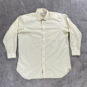 Oxxford Clothes Mens Pale Yellow Button Up Dress Shirt 17.5 - 35 Point 52W x 35L - Picture 1 of 10