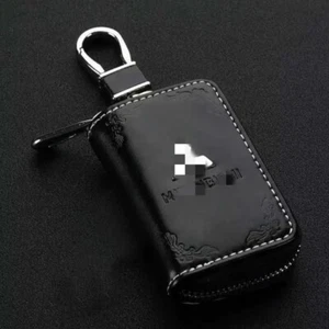 New Leather Key Case Bag Remote Key Fob Cover Car Accessories for Mitsubishi - Picture 1 of 4