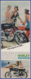 Vintage 1967 HARLEY DAVIDSON Rapido 125 Motorcycle Motor Bike Ephemera Print Ad - Picture 1 of 1