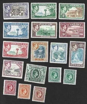 Ямайка KGVI 1938-52 17 В как новая без жевательной резинки SG 121 133b £148,60 - Изображение 1 из 2