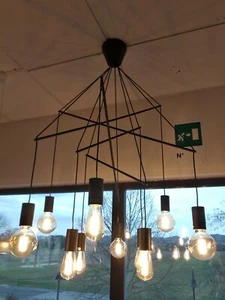 Lampada a sospensione POP SP10 IDEAL LUX 158860, in METALLO NERO OPACO E27 10X60 - Foto 1 di 12