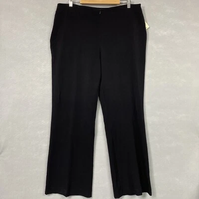 VTG Women’s Dress Pants Slacks 16W Plus Size Career Office Professional Black - Image 1 of 4