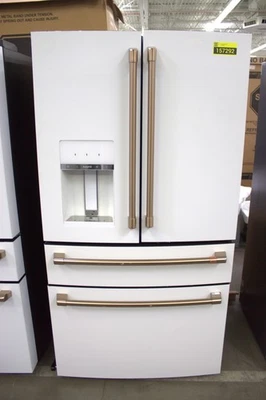 GE Cafe CXE22DP4PW2 36" Matte White CD French Door Refrigerator NOB #157292 - Image 1 of 4