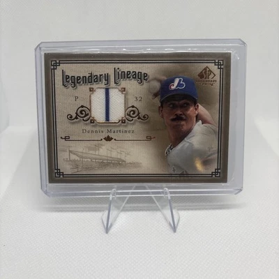 2005 SP LEGENDARY LINEAGE GAME WORN JERSEY DENNIS MARTINEZ  - Image 1 of 2