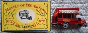 Matchbox Lesney Models of Yesteryear Y2-1 B Type London Bus Mint Boxed No 2 - Picture 1 of 12