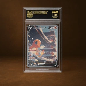 CHARMANDER V MANA GRADE 10 PSA STACKABLE POKEMON CUSTOM GET 1 FREE - Picture 1 of 1