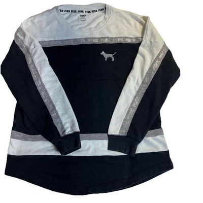 Sudadera Victoria's Secret ROSA Negra y Gris Mediana Foto 1 de 4