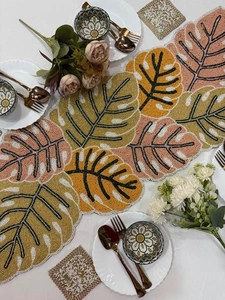 Designer Blume Attraktiv Perlen Tischläufer Pier für Wohndeko und Halloween - Bild 1 von 7