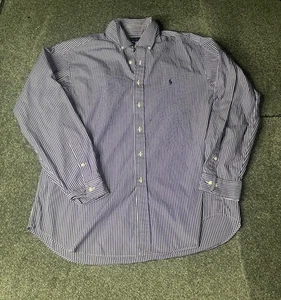 Polo Ralph Lauren Shirt Mens 17 1/2 Purple Classic Fit Small Pony Button Down - Picture 1 of 13