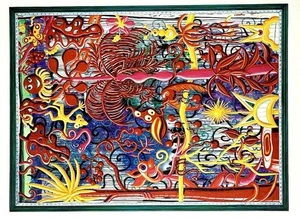 Kenny Scharf (b. 1958) Jingle Jism - Art Print Card 4”x6” - Picture 1 of 5