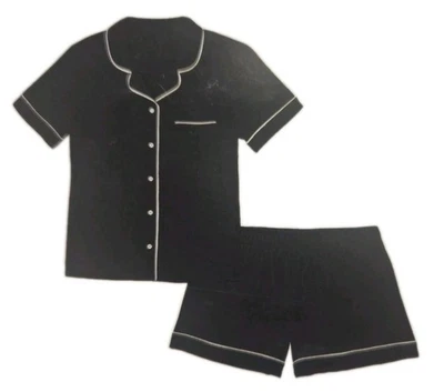 Member's Mark Women's Notch Collar Pajama Black Various Sizes NWT 21A - Image 1 of 3