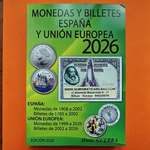 2026 CATALOGO DE MONEDAS y BILLETES ESPAÑA y UNIÓN EUROPEA Guerra 591 PÁGINAS - Picture 1 of 2
