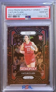 2024 Prizm Monopoly Caitlin Clark Red Icon RC #65 PSA10 - Picture 1 of 2