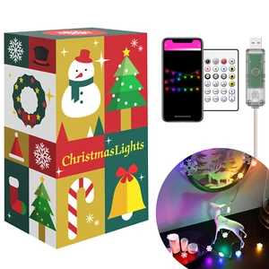 Smart BLE 6.56ft and 20 Lamp LED Snow Shaped Fairy Lights - USB Power - Picture 1 of 12