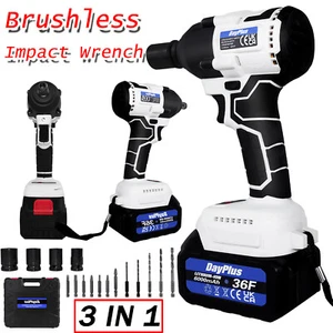 Akku Elektro Schlagschrauber Pistole 1/2'' Power 620Nm Schrauber mit Li-Ion Akku - Bild 1 von 19