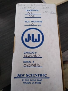 122-1063 DBI Agilent J&W Scientific GC Gas Capillary Column 60m x 0.25mm ID - Picture 1 of 3