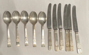 Vintage Lee & Wigfull Sheffield Cutlery Knives & Spoons x 6 Stainless Steel - Picture 1 of 11