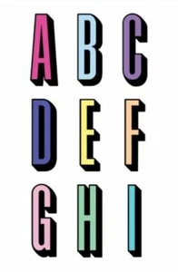 Idecoz Tech Decals Letters A - I - Picture 1 of 1